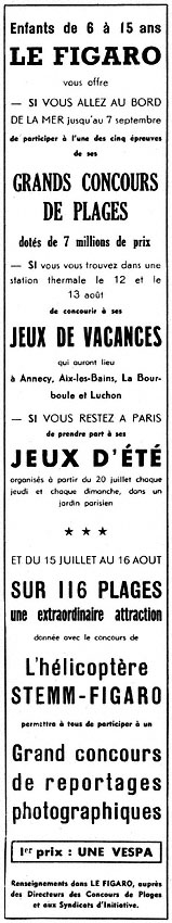 Publicité Le Figaro 1952