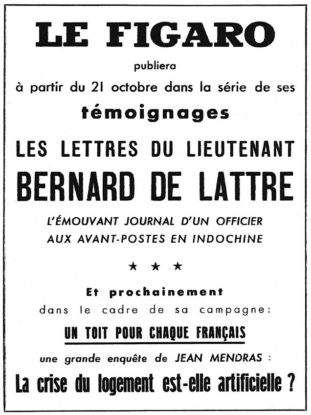Publicité Le Figaro 1952
