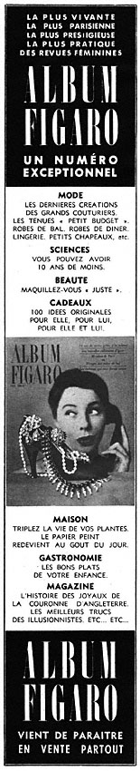 Publicité Le Figaro 1952