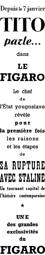 Publicité Le Figaro 1953