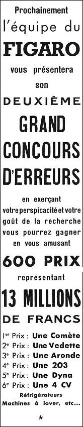 Publicité Le Figaro 1953