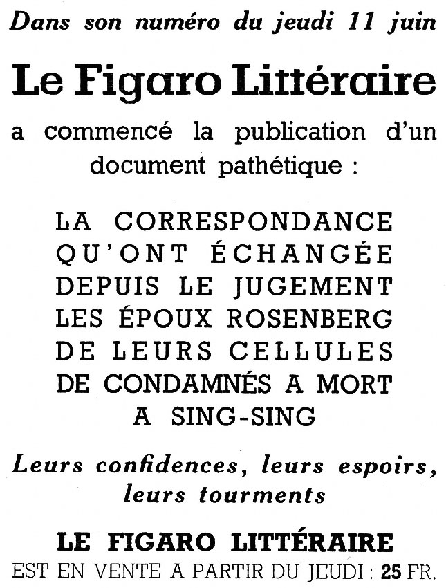 Publicité Le Figaro 1953