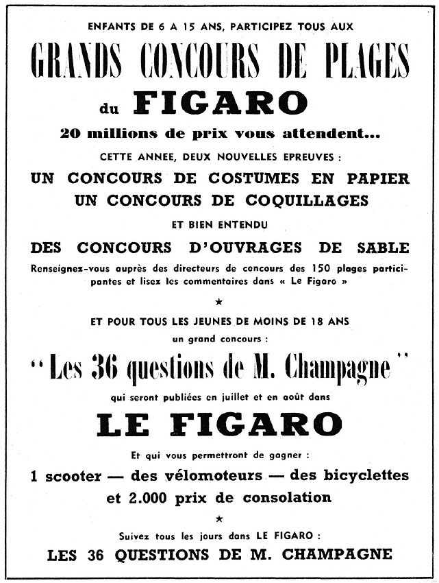 Publicité Le Figaro 1953