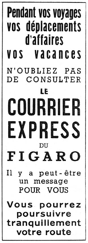 Publicité Le Figaro 1953