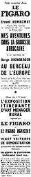 Publicit Le Figaro 1954