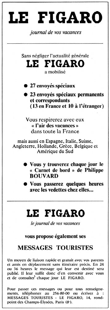 Publicit� Le Figaro 1966