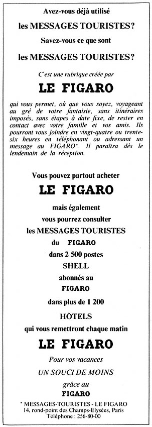 Publicité Le Figaro 1966