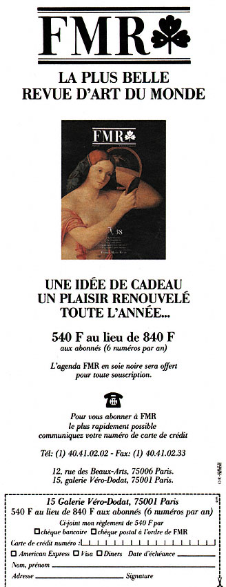 Publicité Fmr 1996