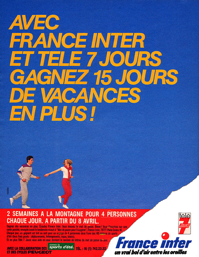 Publicité France Inter 1985