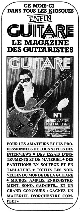 Publicité Guitare 1980