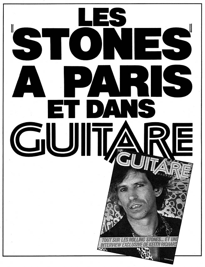 Publicité Guitare 1982