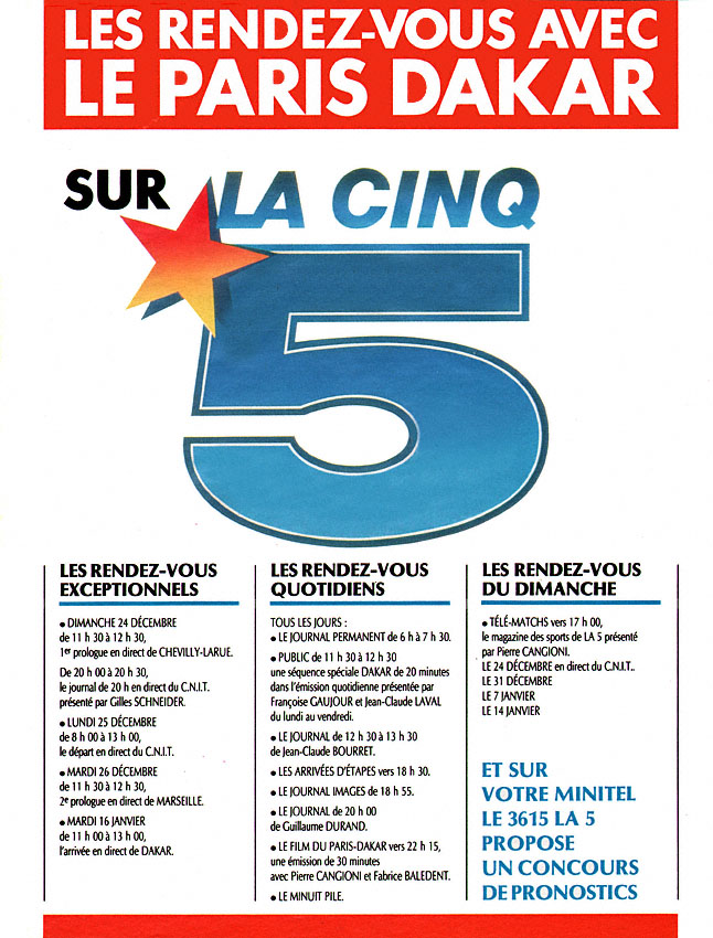 Publicité La5 1989