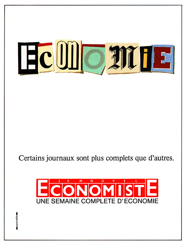Publicité LeNouvelEconomiste 1991