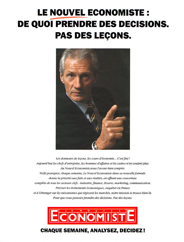 Publicité LeNouvelEconomiste 1991