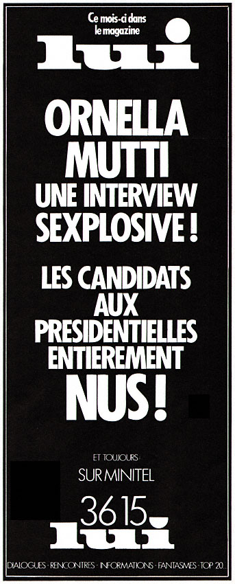 Publicité Lui 1988