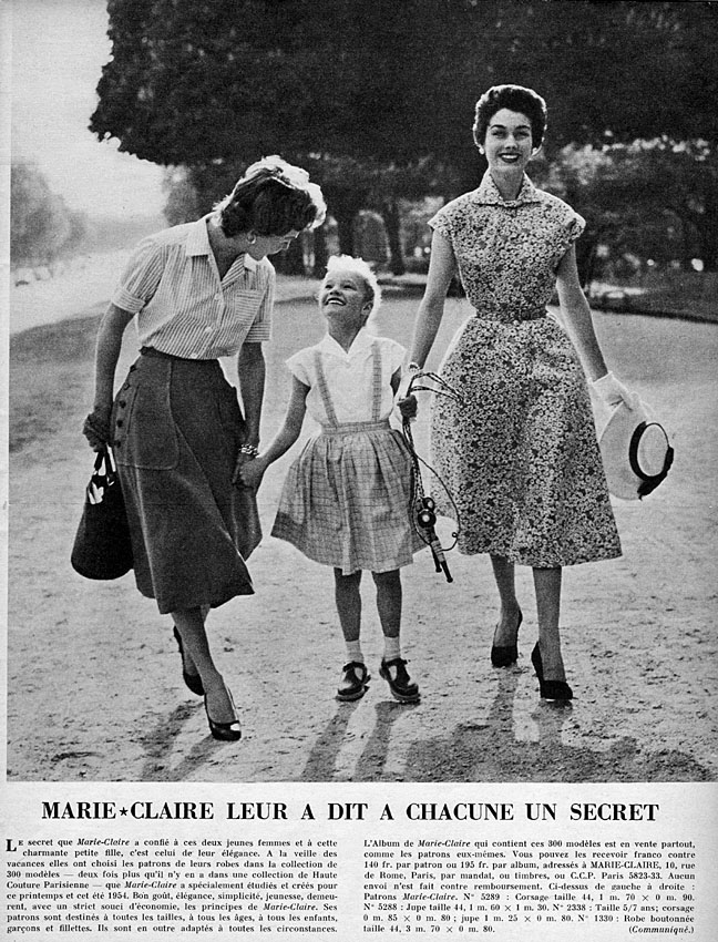 Publicité Marie Claire 1954