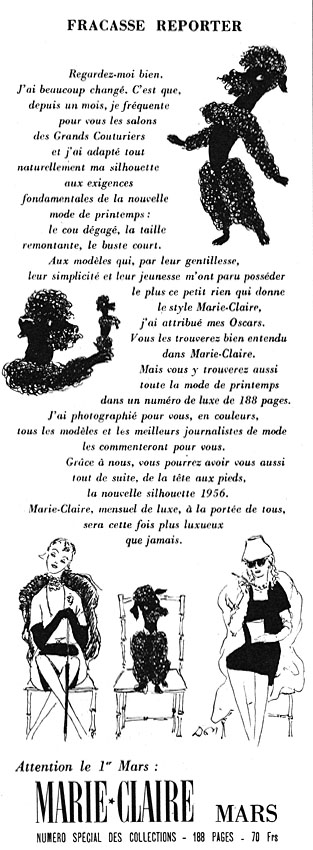 Publicité Marie Claire 1956