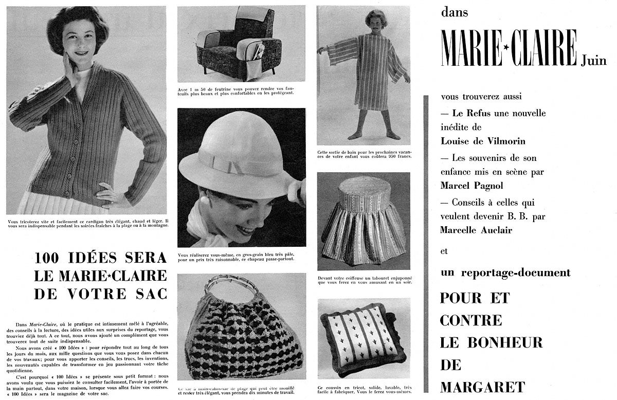 Publicité Marie Claire 1958