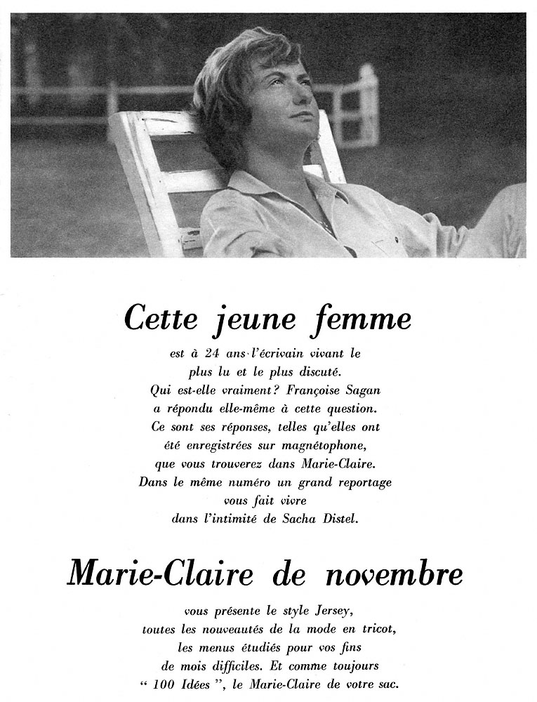 Publicité Marie Claire 1959