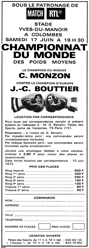 Publicité Match 1972