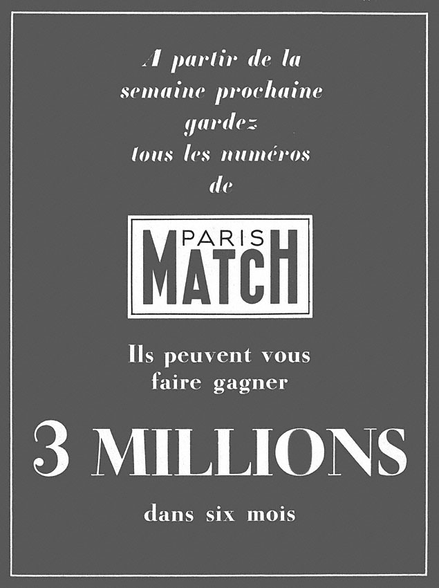 Publicité Match 1952