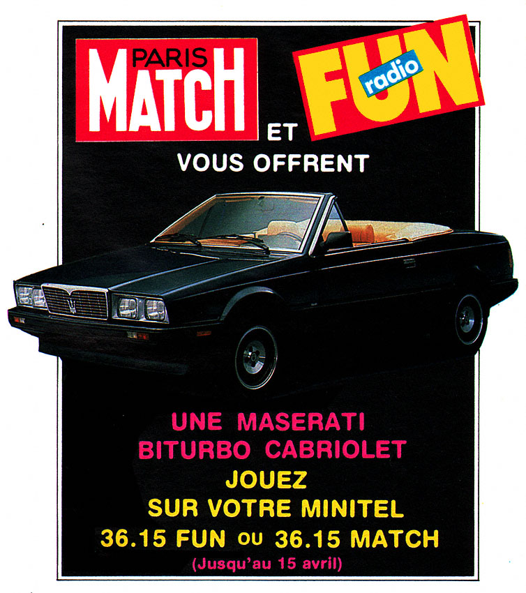 Publicité Match 1989