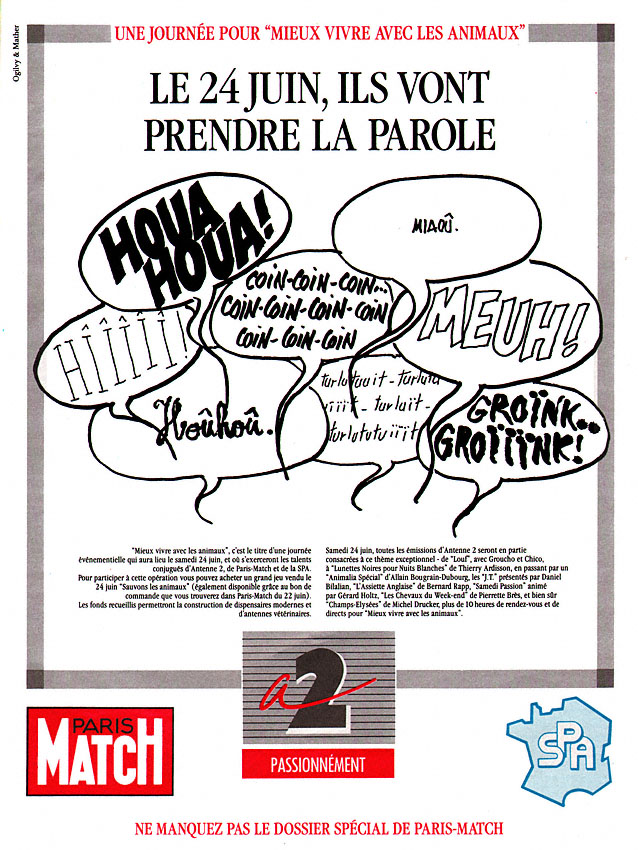 Publicité Match 1989