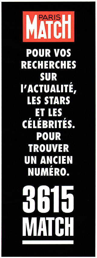 Publicité Match 1992