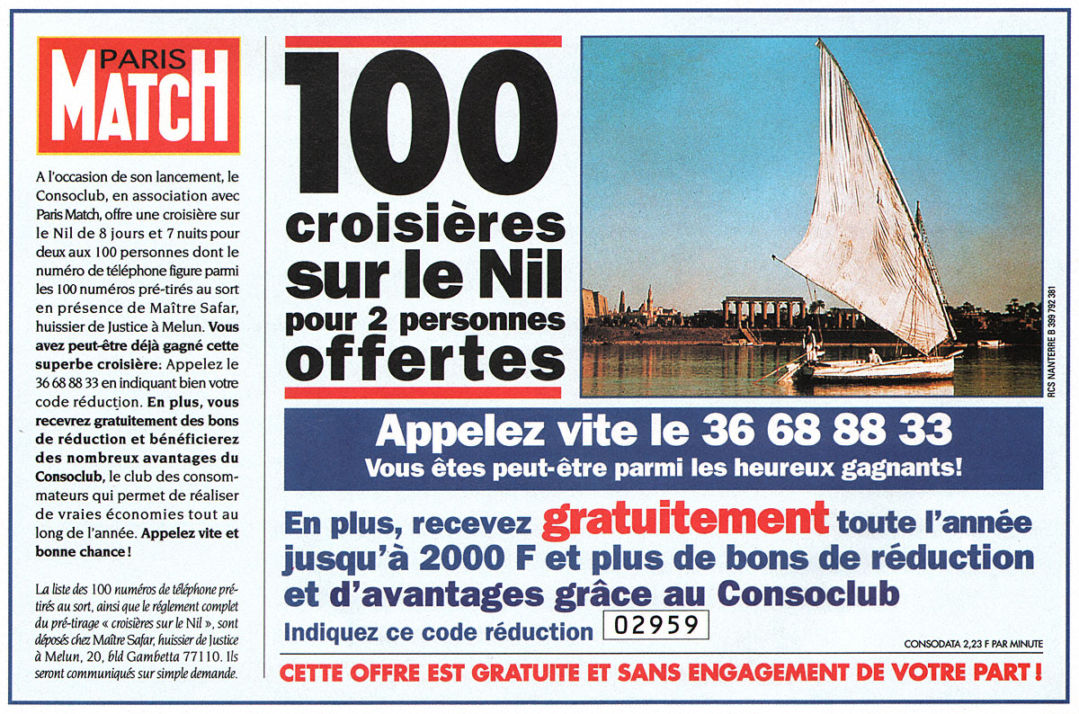 Publicité Match 1996