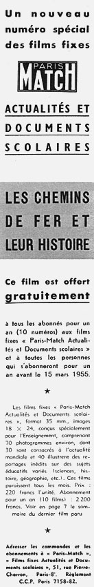 Publicité Match 1955