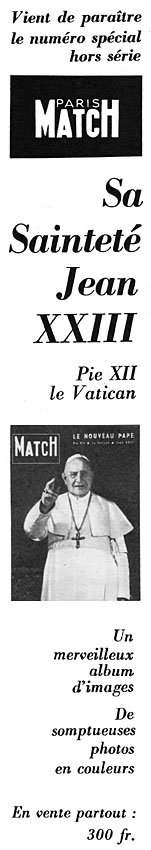 Publicité Match 1959