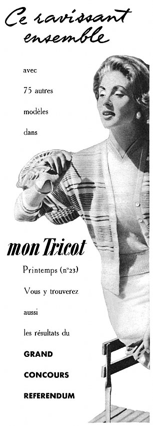 Publicité Mon tricot 1955