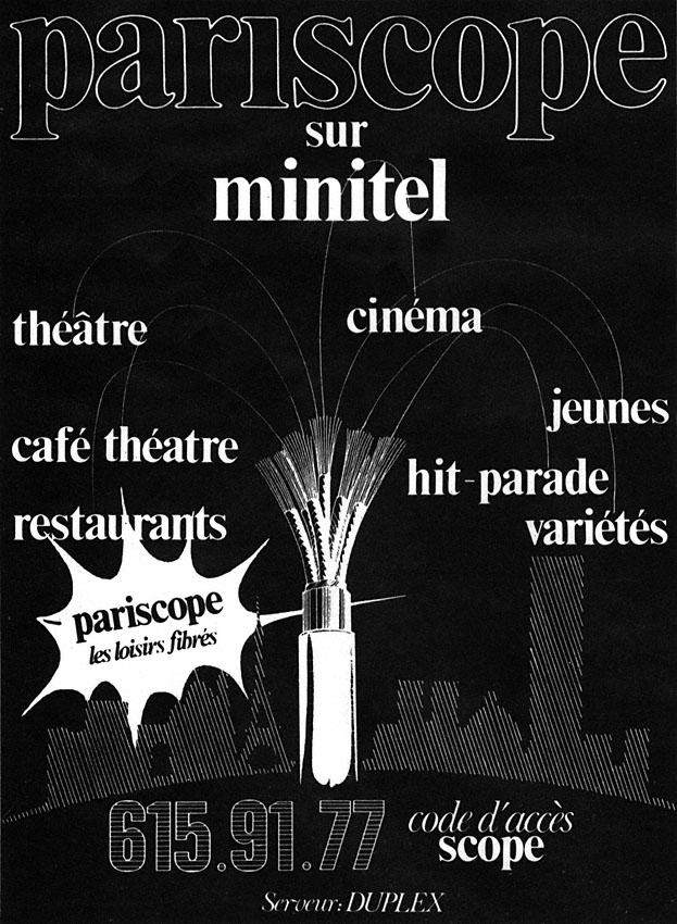 Publicité Pariscope 1985