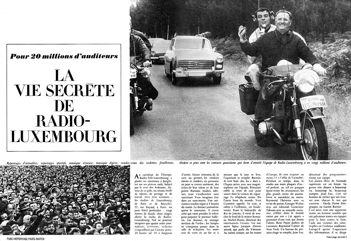 Publicit� Radio Luxembourg 1965