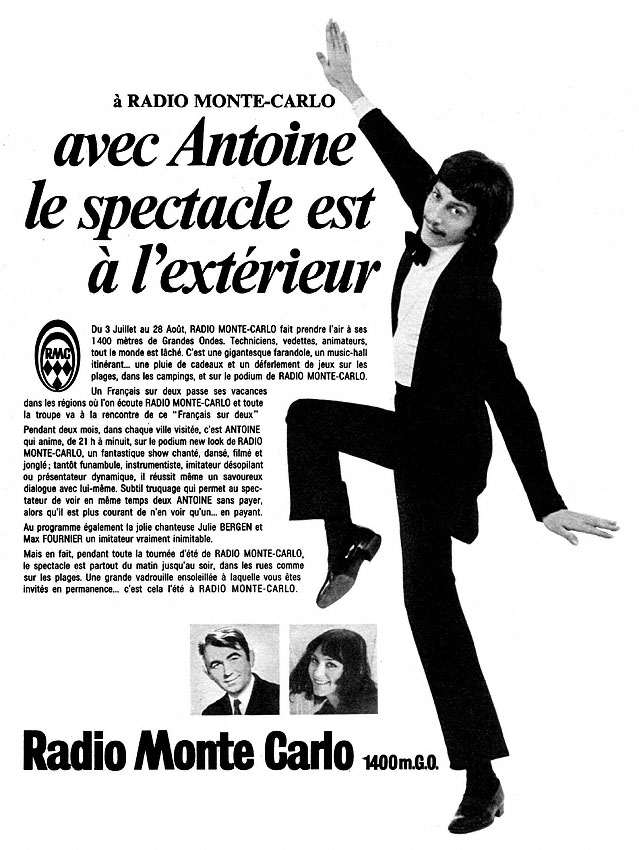 Publicité Radio Monte Carlo 1970