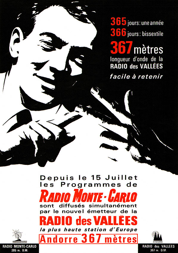 Publicité Radio Monte Carlo 1964