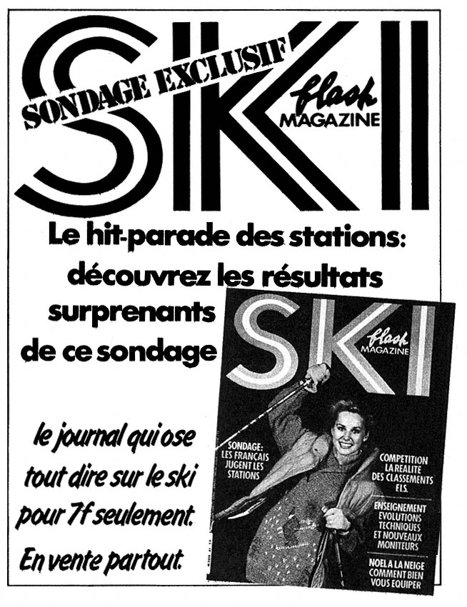 Publicité Ski Magazine 1980