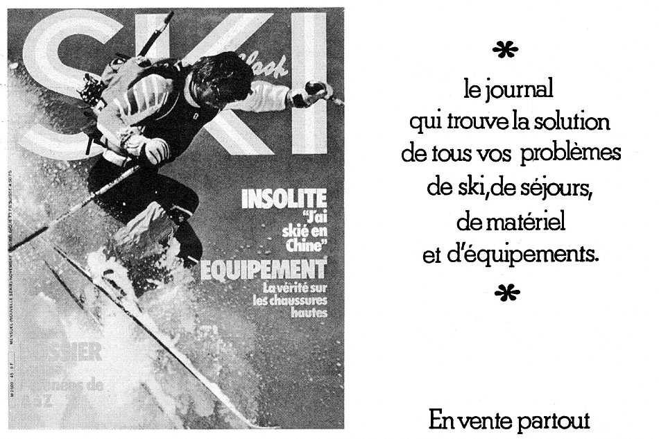 Publicité Ski Magazine 1980