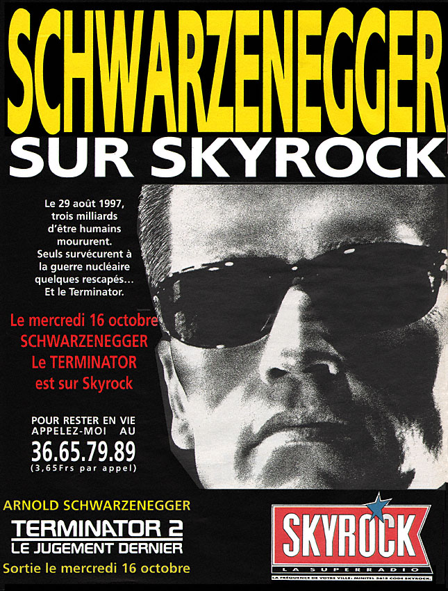 Publicité Skyrock 1991