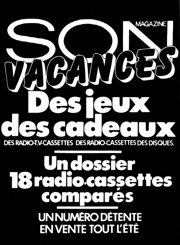 Publicité Son Magazine 1979