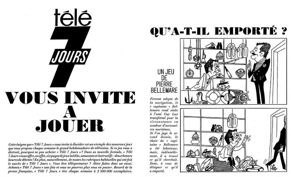 Publicité Tele7jours 1969