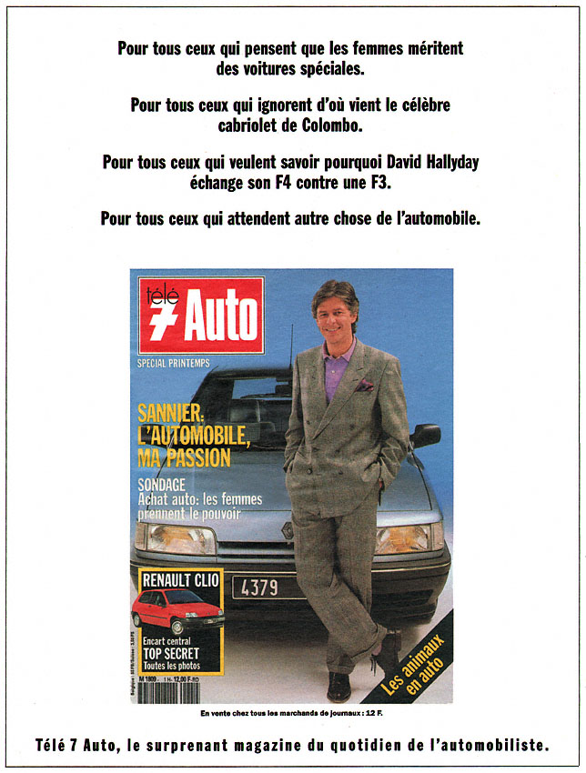 Publicité Tele7jours 1990