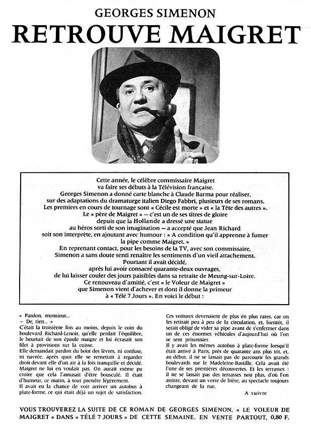 Publicité Tele7jours 1967