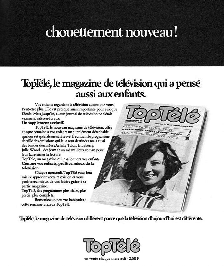 Publicité TopTele 1976