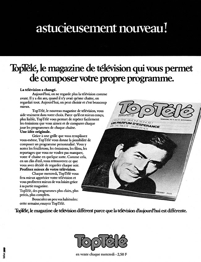Publicité TopTele 1976