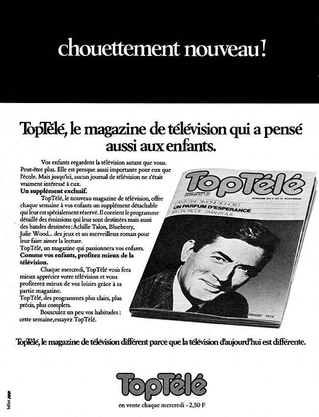 Publicité TopTele 1976
