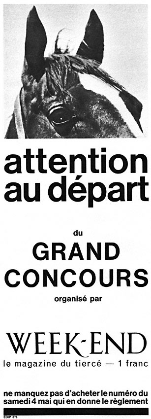 Publicité Week-End 1963
