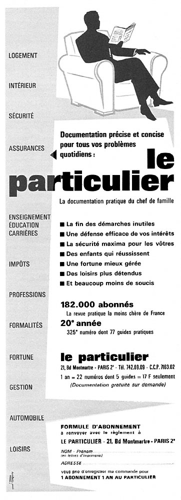 Publicit� Divers 1968