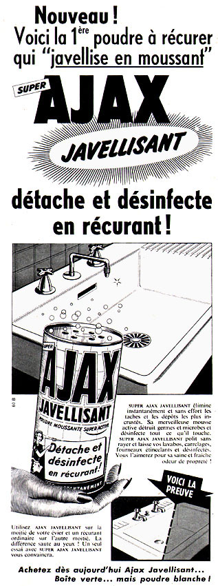 Publicité Ajax 1960