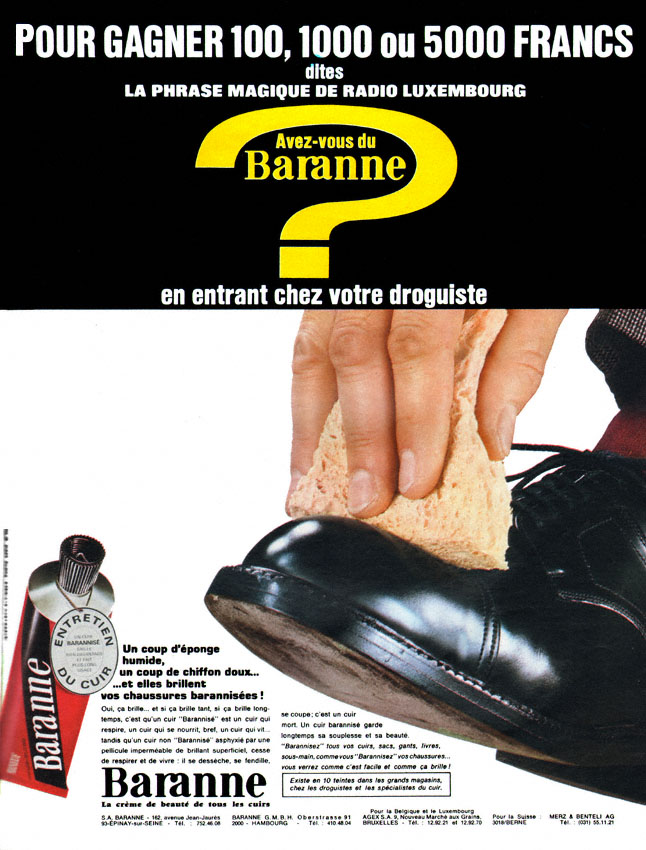 Publicité Baranne 1968
